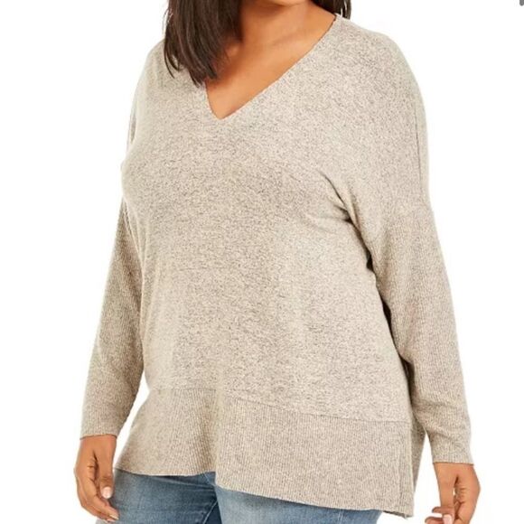 Style & Co Drop-Sleeve Marled Tunic - Picture 1 of 4
